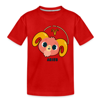 Thumbnail for Kid’s Cartoony Aries Premium Organic T-Shirt - red