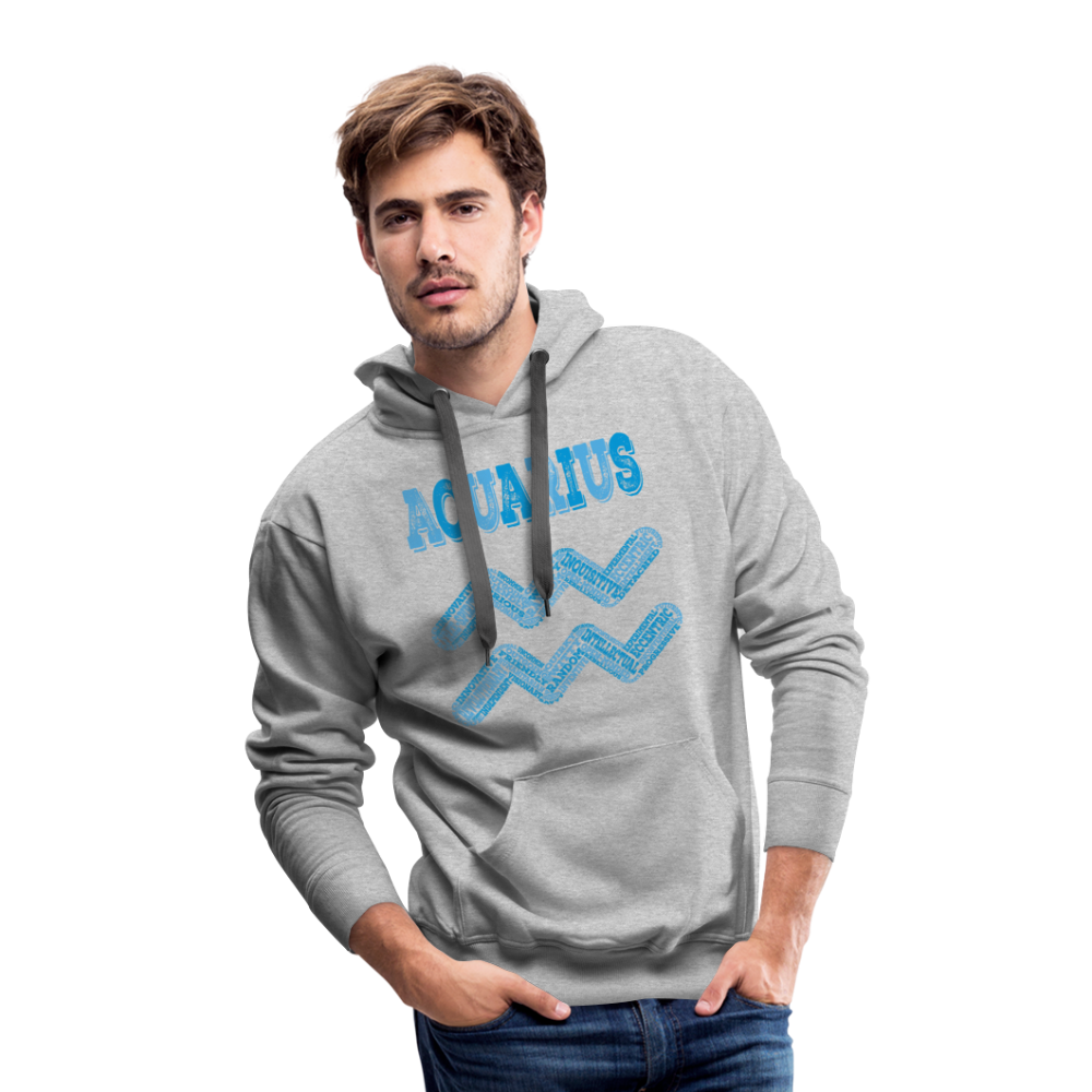 Men's Power Words Aquarius Premium Hoodie - heather grey