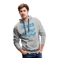 Thumbnail for Men's Power Words Aquarius Premium Hoodie - heather grey