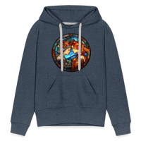 Thumbnail for Women’s Mosaic Gemini Premium Hoodie - heather denim