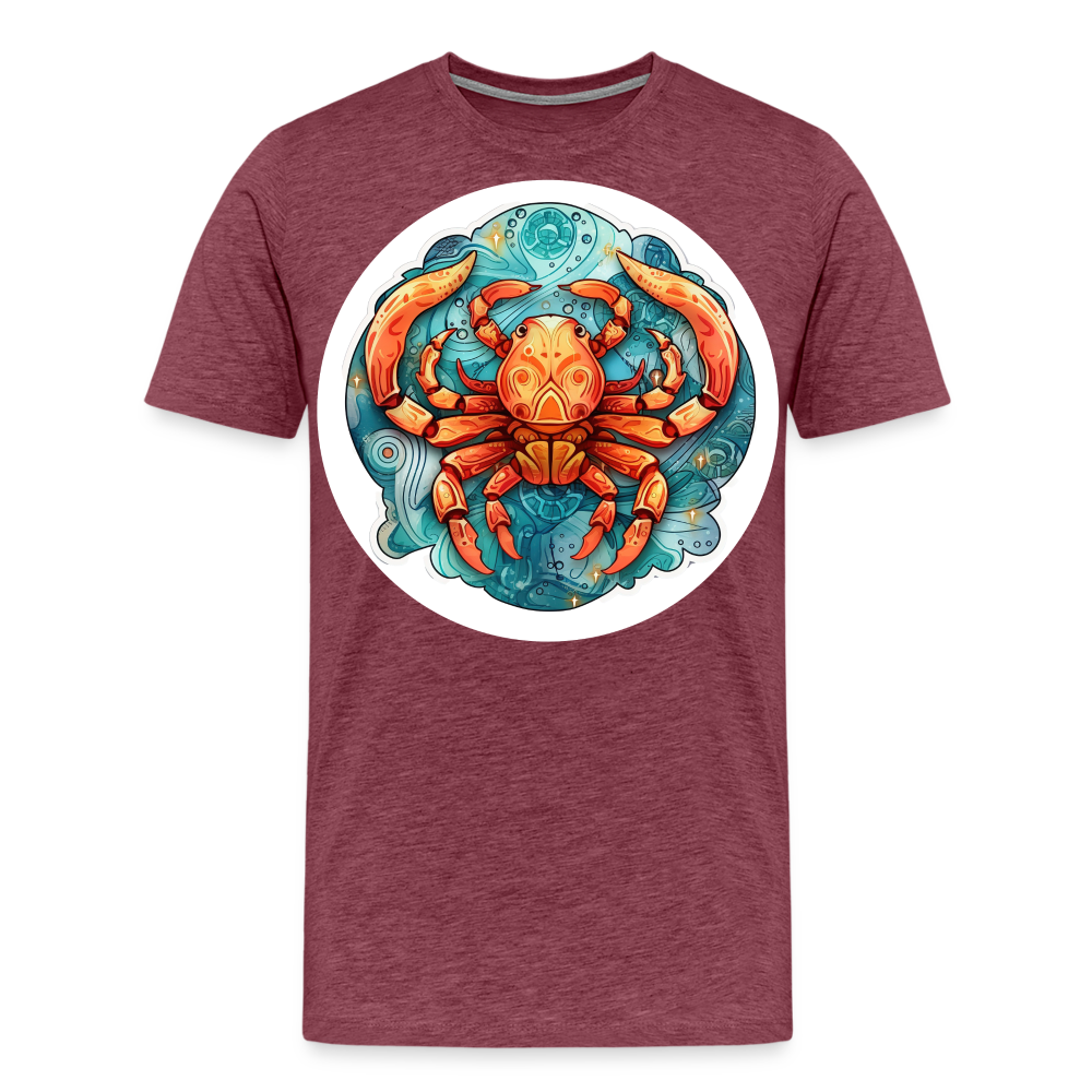 Men's Symbol Cancer Premium T-Shirt - heather burgundy