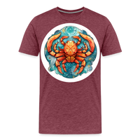 Thumbnail for Men's Symbol Cancer Premium T-Shirt - heather burgundy