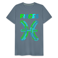 Thumbnail for Men's Power Words Pisces Premium T-Shirt - steel blue