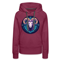 Thumbnail for Women’s Magic Capricorn Premium Hoodie - burgundy