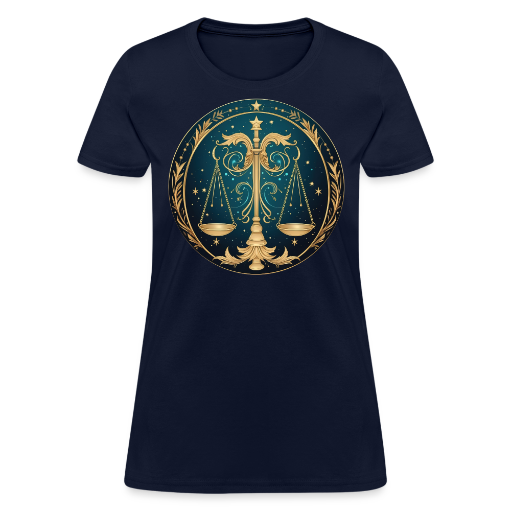 Women's Mystic Libra T-Shirt - navy