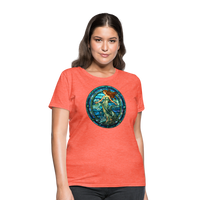 Thumbnail for Women's Mosaic Aquarius T-Shirt - heather coral