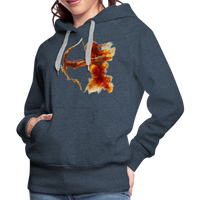 Thumbnail for Women’s Mythical Sagittarius Premium Hoodie - heather denim