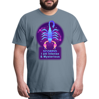 Thumbnail for Men's Neon Scorpio Premium T-Shirt - steel blue