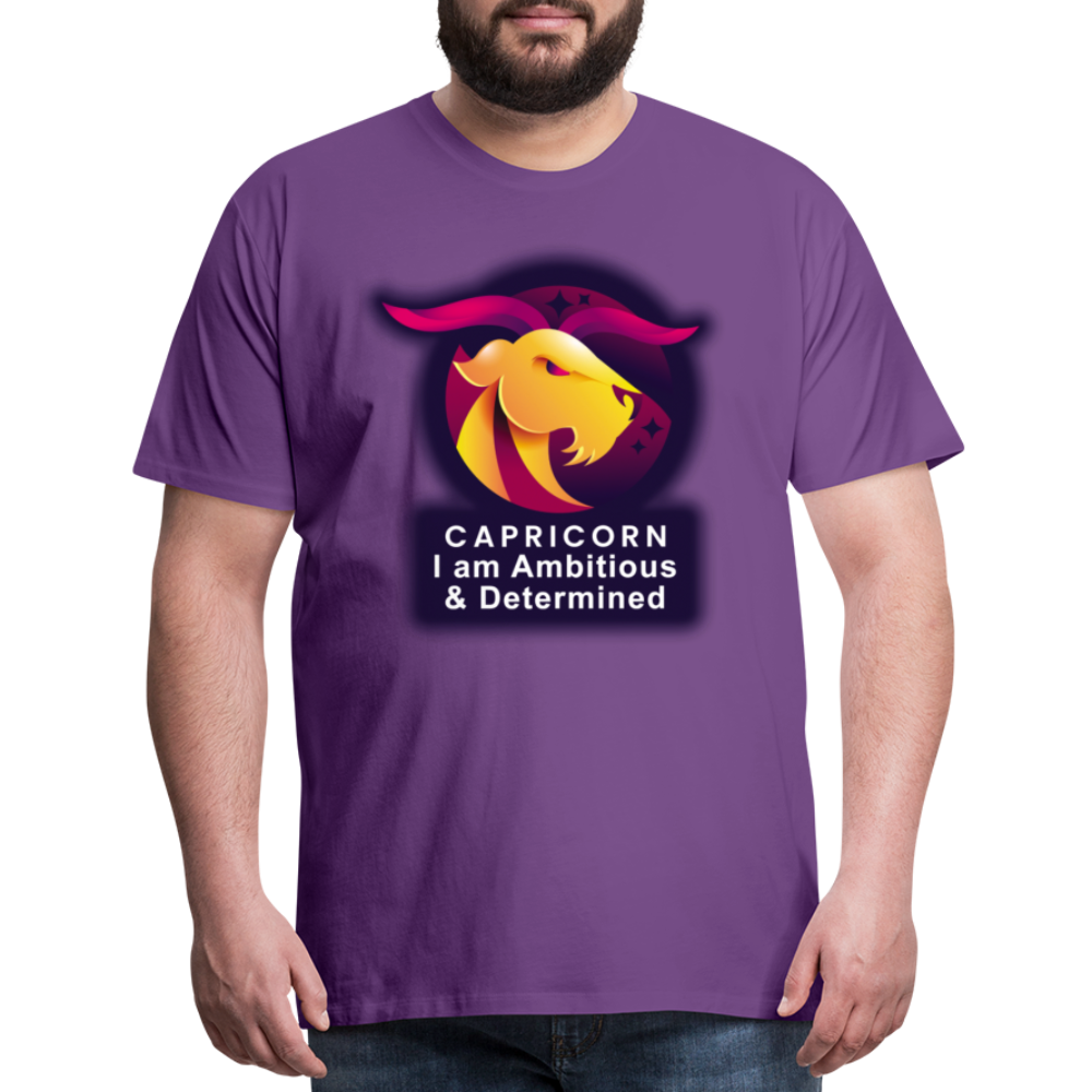 Men's Glow Capricorn Premium T-Shirt - purple