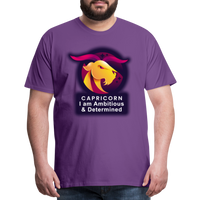 Thumbnail for Men's Glow Capricorn Premium T-Shirt - purple