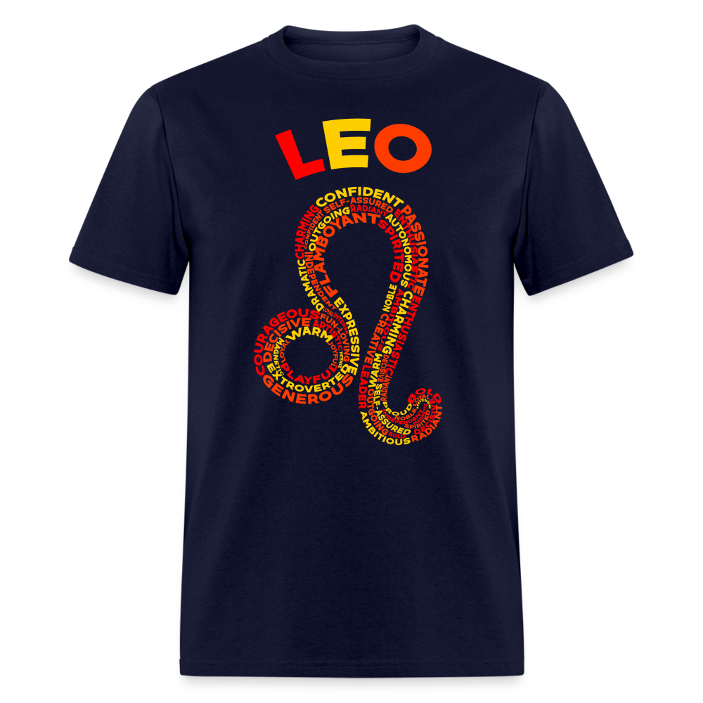 Men's Power Words Leo Classic T-Shirt - navy