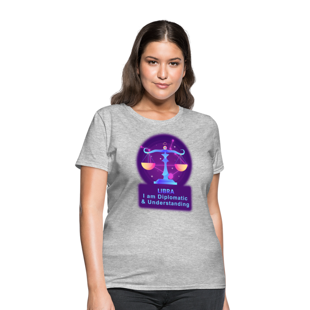 Women's Neon Libra T-Shirt - heather gray