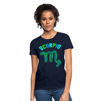 Thumbnail for Women's Power Words Scorpio T-Shirt - navy