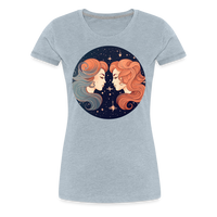 Thumbnail for Women’s Mystic Gemini Premium T-Shirt - heather ice blue