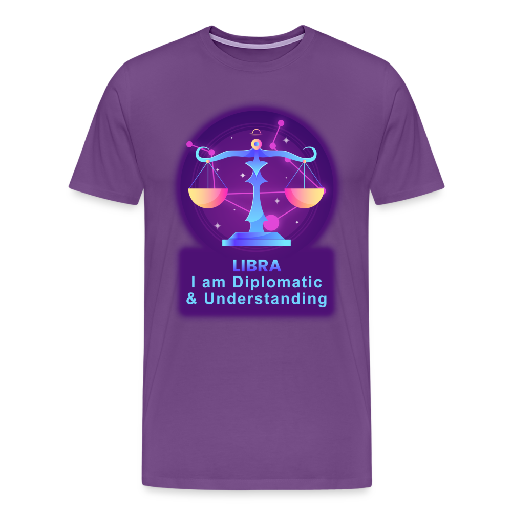 Men's Neon Libra Premium T-Shirt - purple