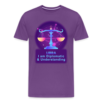 Thumbnail for Men's Neon Libra Premium T-Shirt - purple