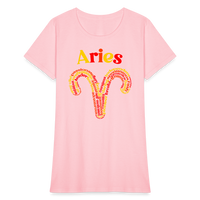 Thumbnail for Women's Power Words Aries T-Shirt - pink