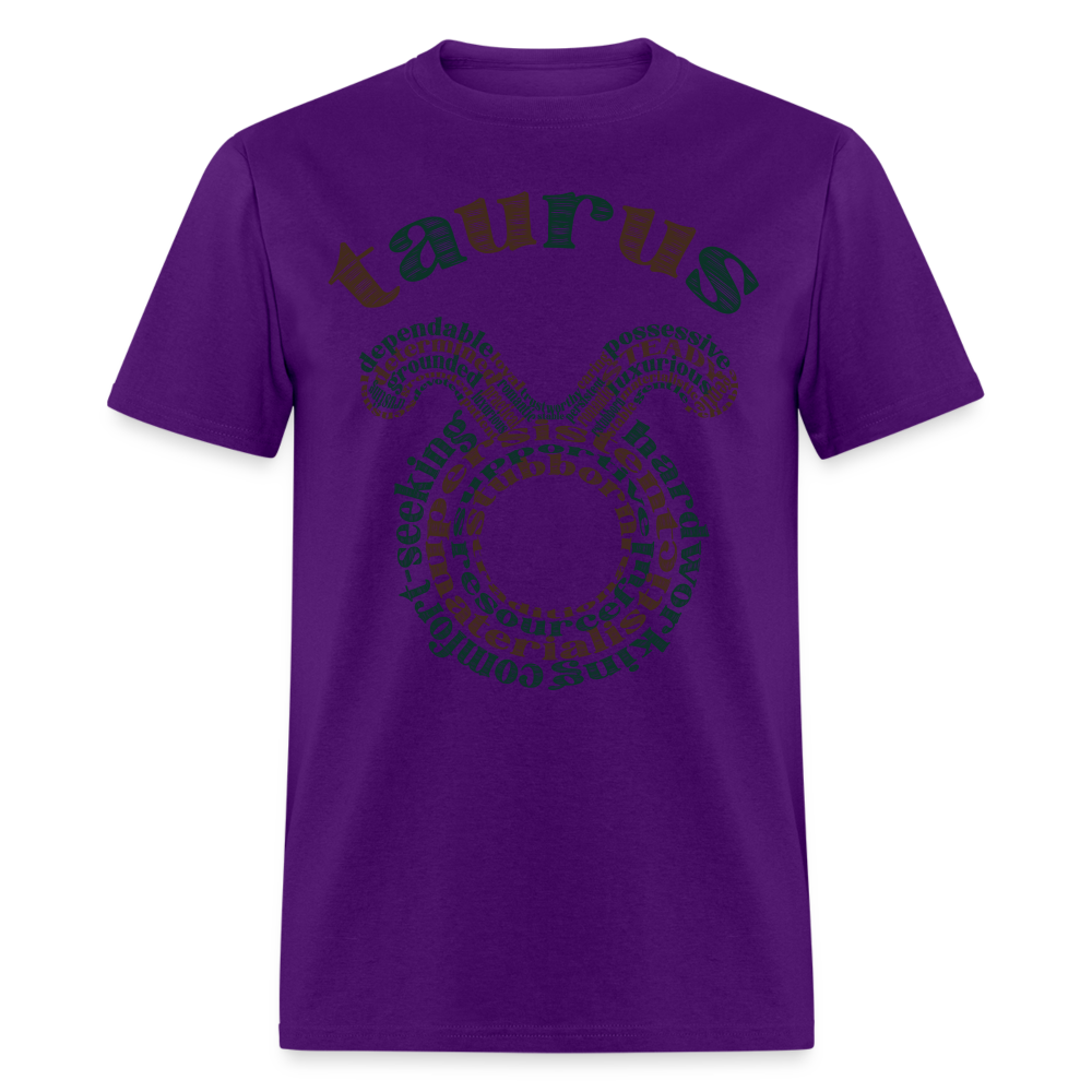 Men's Power Words Taurus Classic T-Shirt - purple