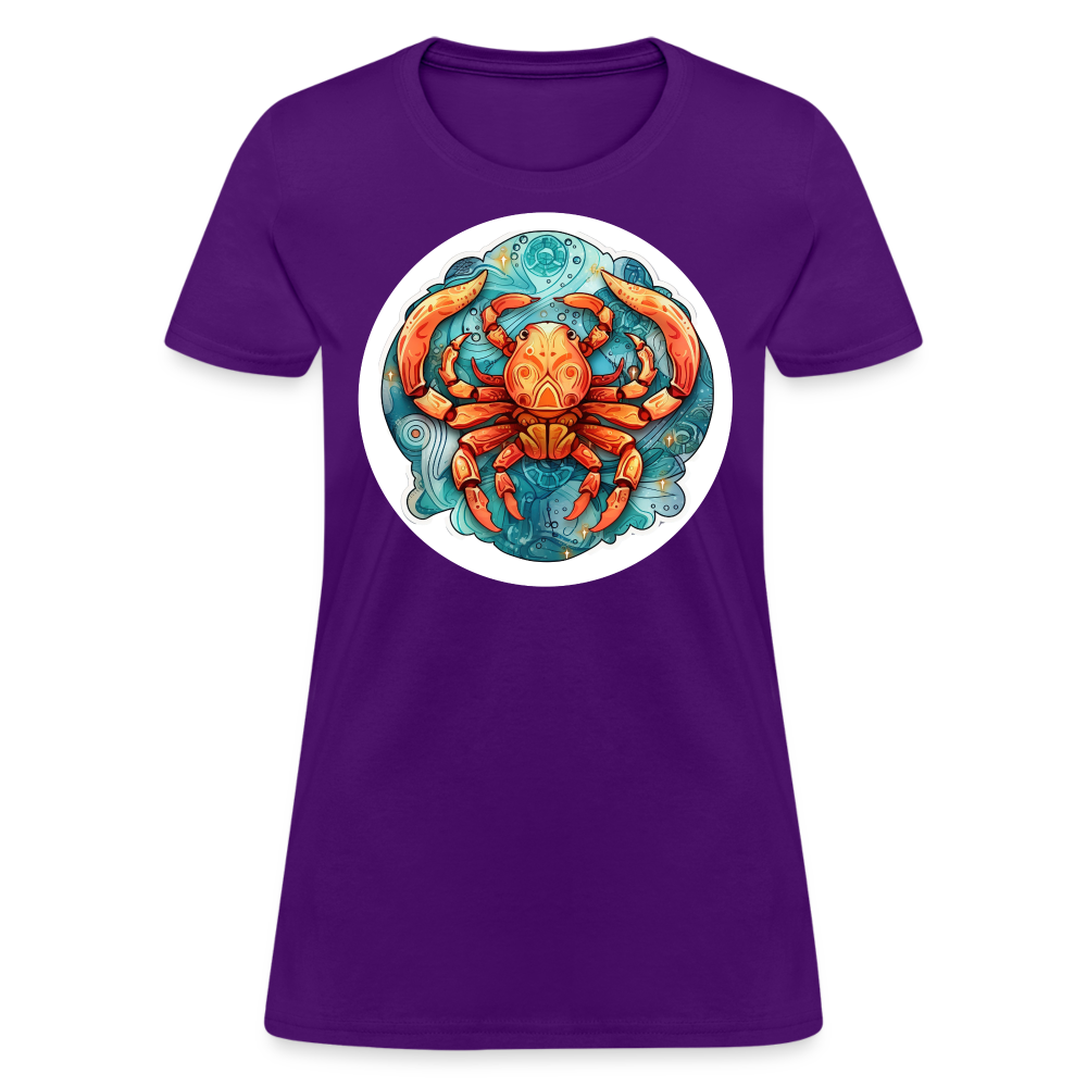 Women's Symbol Cancer T-Shirt - purple