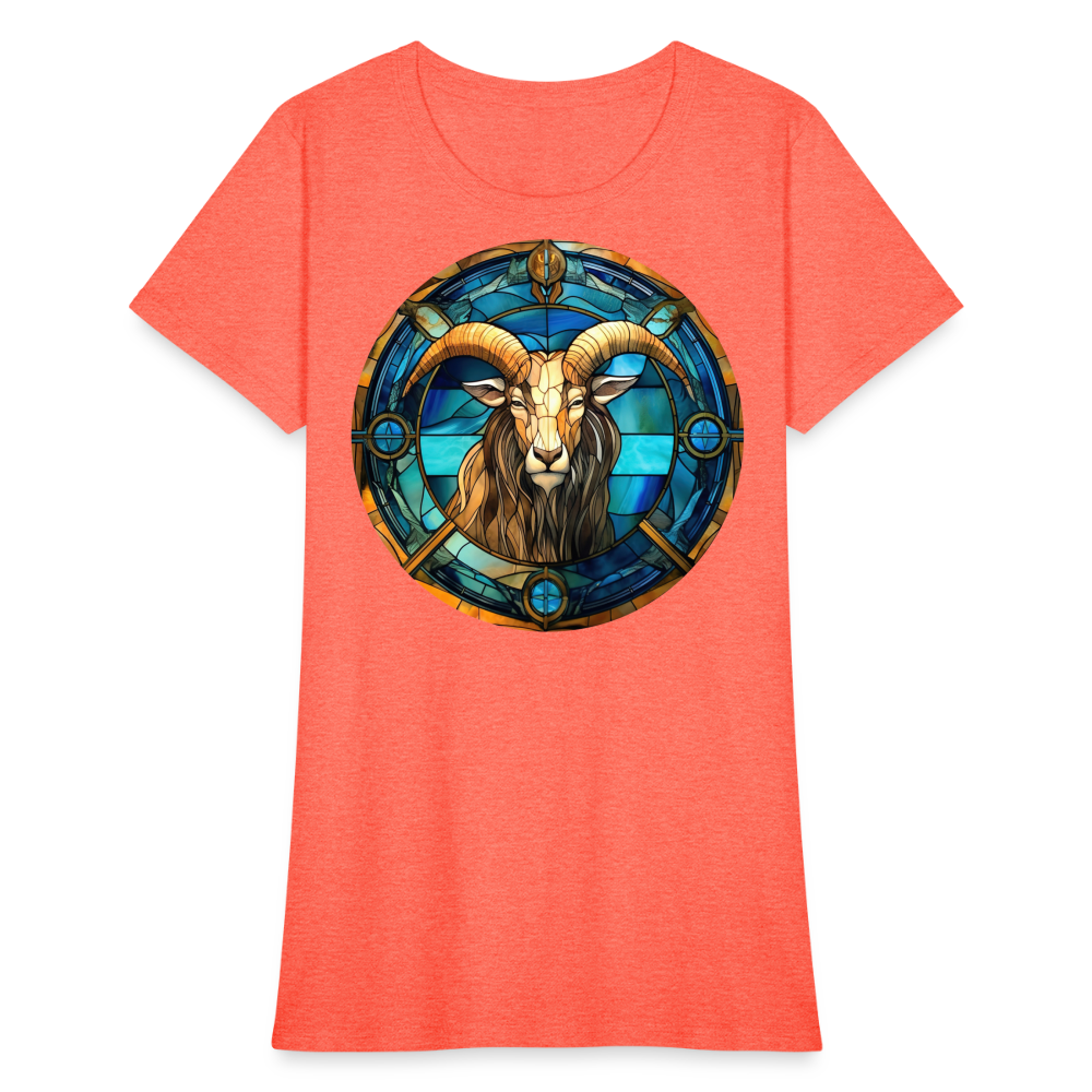 Women's Mosaic Capricorn T-Shirt - heather coral