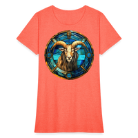 Thumbnail for Women's Mosaic Capricorn T-Shirt - heather coral