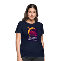 Thumbnail for Women's Glow Sagittarius T-Shirt - navy