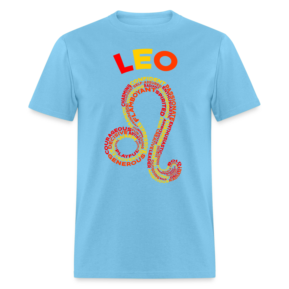 Men's Power Words Leo Classic T-Shirt - aquatic blue