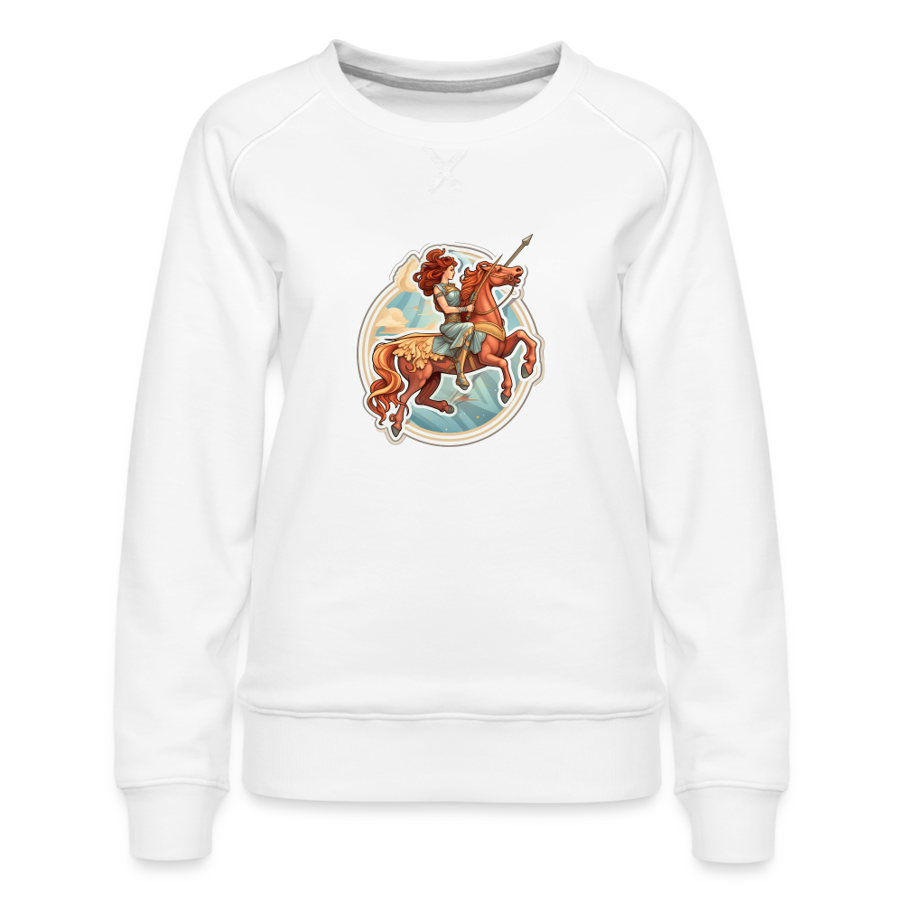 Women’s Symbol Sagittarius Premium Sweatshirt - white