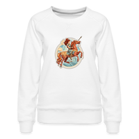 Thumbnail for Women’s Symbol Sagittarius Premium Sweatshirt - white