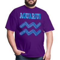 Thumbnail for Men's Power Words Aquarius Classic T-Shirt - purple