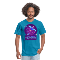 Thumbnail for Men's Neon Sagittarius Classic T-Shirt - turquoise