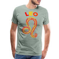 Thumbnail for Men's Power Words Leo Premium T-Shirt - steel green