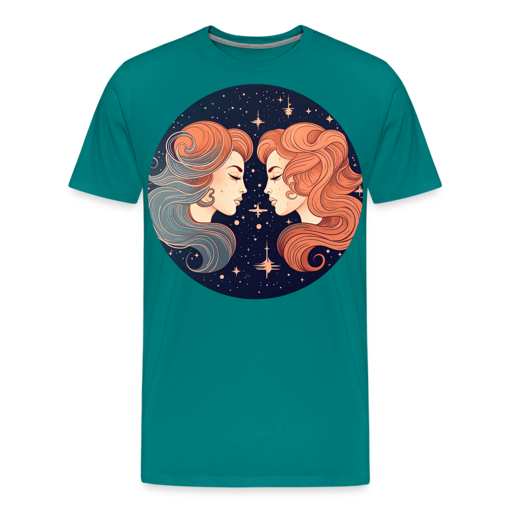 Men's Mystic Gemini Premium T-Shirt - teal