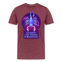 Thumbnail for Men's Neon Scorpio Premium T-Shirt - heather burgundy