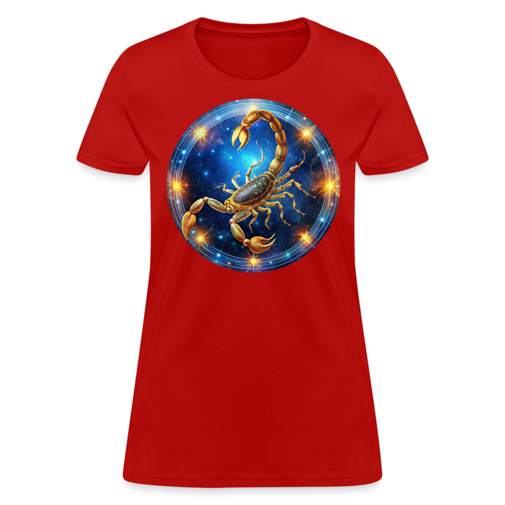 Women's Mystic Scorpio T-Shirt - red