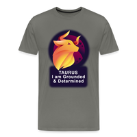 Thumbnail for Men's Glow Taurus Premium T-Shirt - asphalt gray