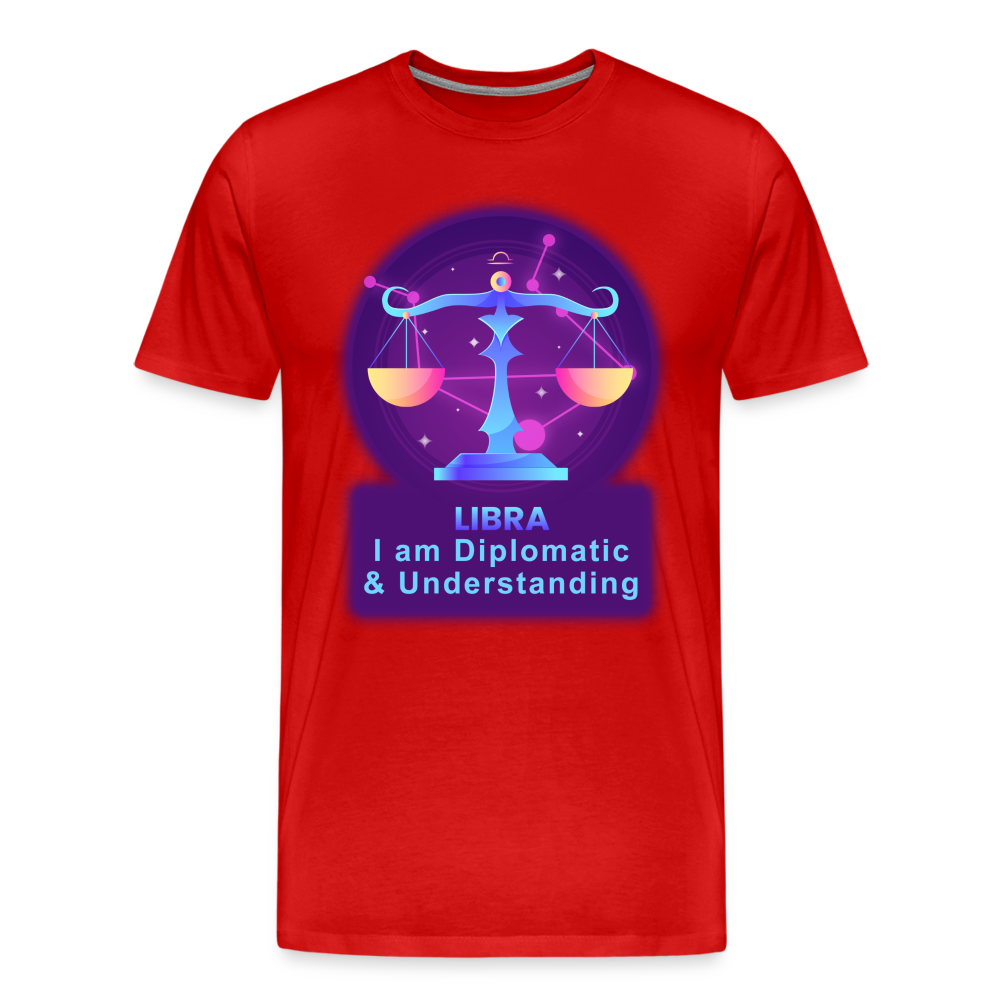 Men's Neon Libra Premium T-Shirt - red