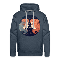 Thumbnail for Men’s Mystic Gemini Premium Hoodie - heather denim