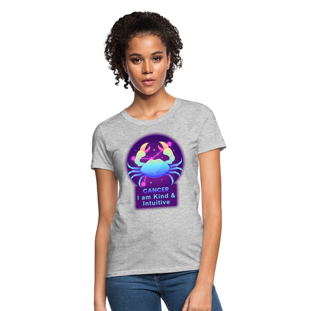 Women's Neon Cancer T-Shirt - heather gray