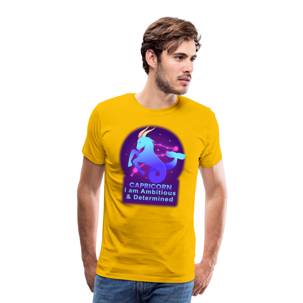 Men's Neon Capricorn Premium T-Shirt - sun yellow