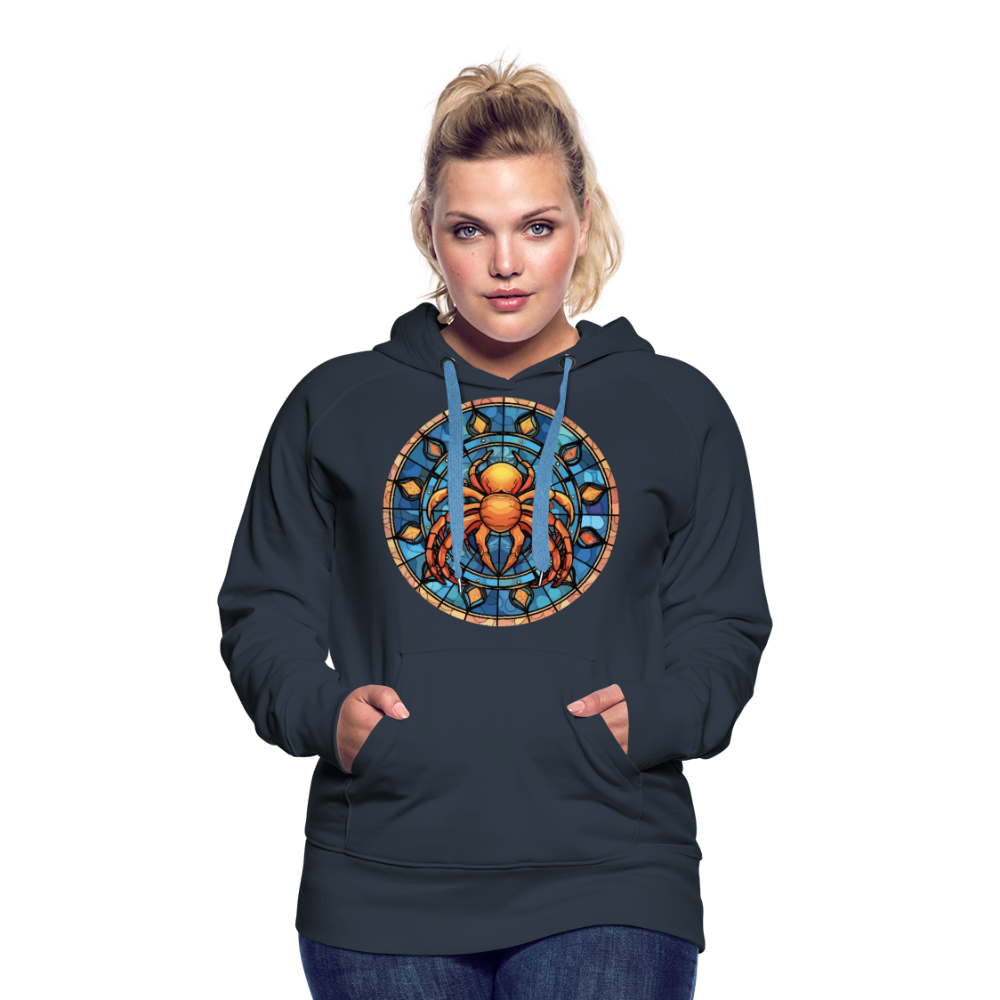 Women’s Mosaic Cancer Premium Hoodie - navy