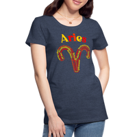 Thumbnail for Women's Power Words Aries Premium T-Shirt - heather blue