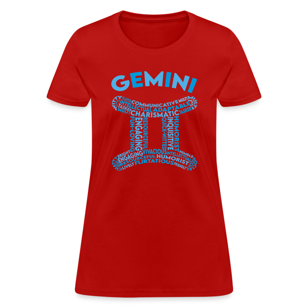 Women's Power Words Gemini T-Shirt - red