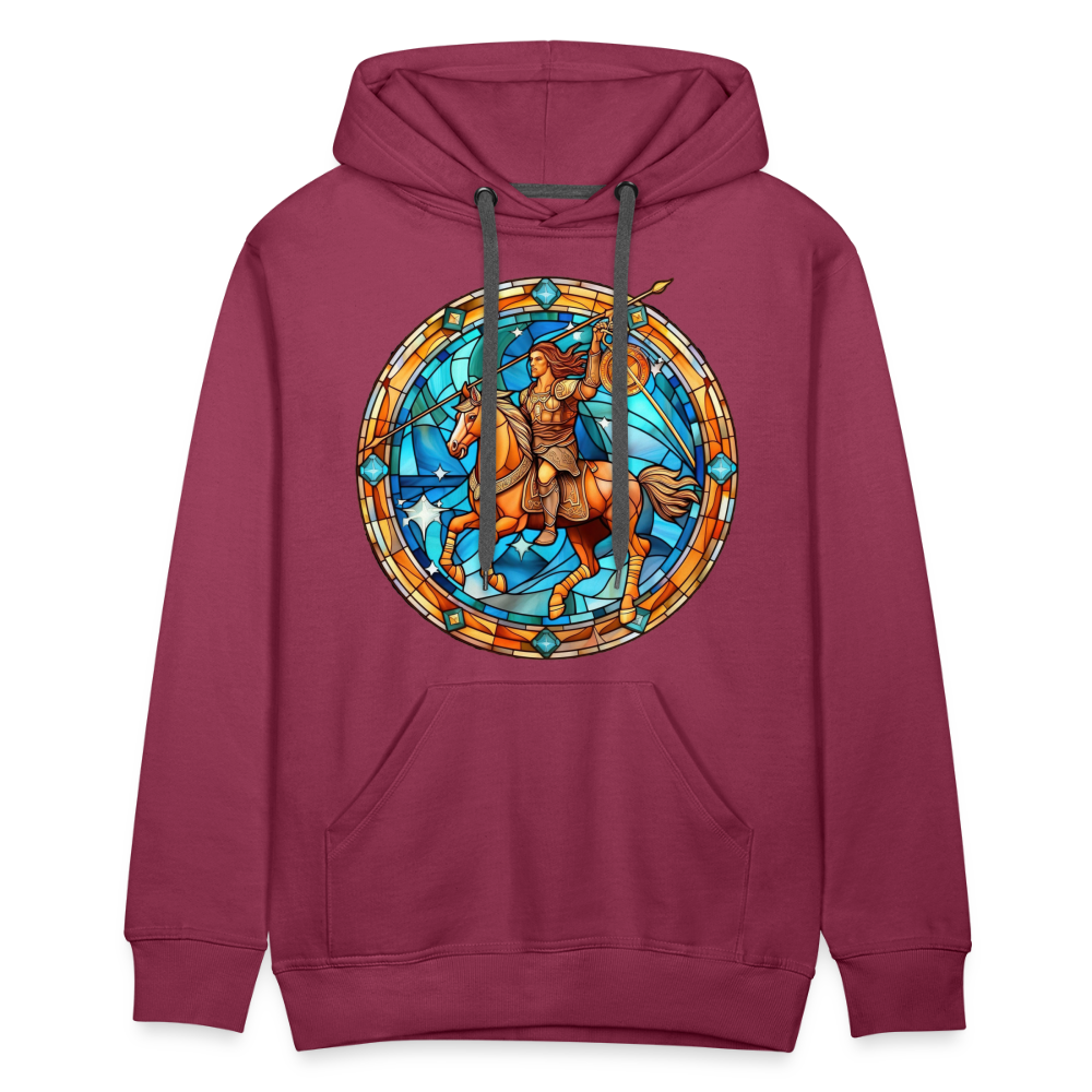 Men’s Mosaic Sagittarius Premium Hoodie - burgundy