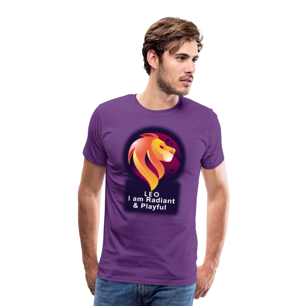 Men's Glow Leo Premium T-Shirt - purple