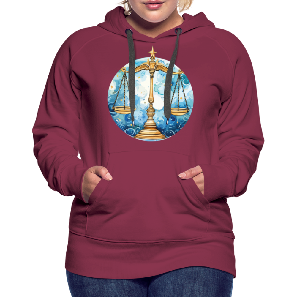 Women’s Mythical Libra Premium Hoodie - burgundy