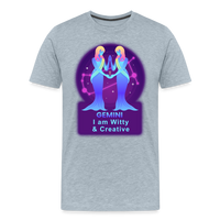 Thumbnail for Men's Neon Gemini Premium T-Shirt - heather ice blue