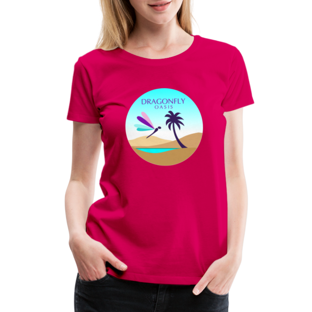 Women's Dragonfly Oasis V.2 Premium T-Shirt - dark pink