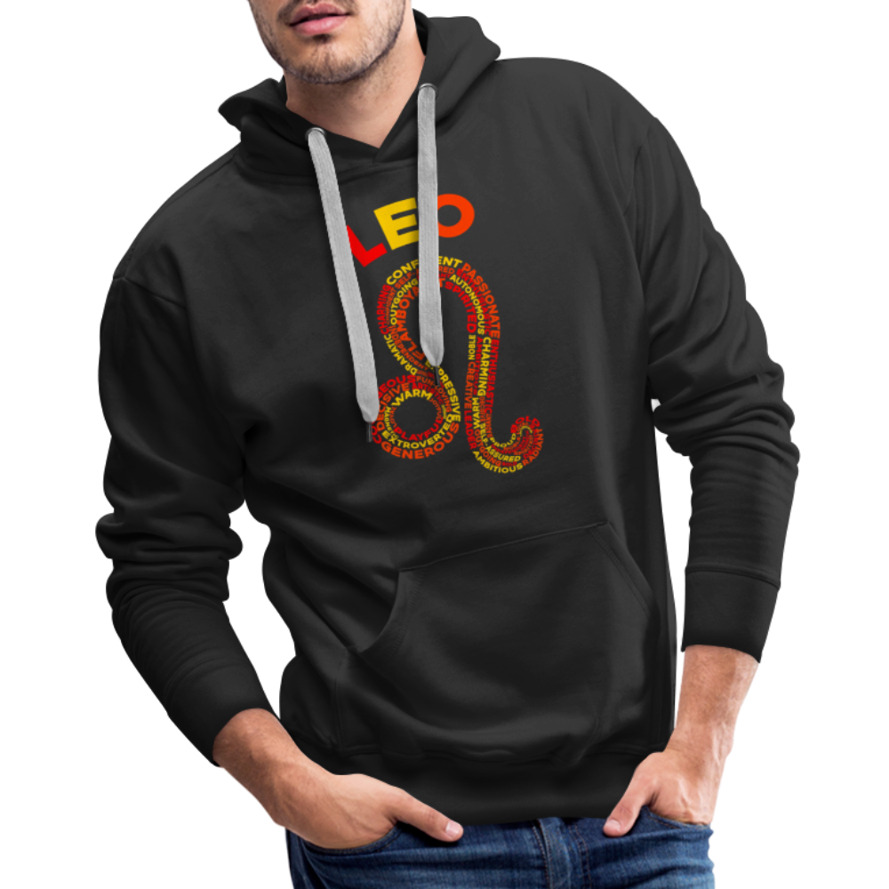 Men's Power Words Leo Premium Hoodie - black