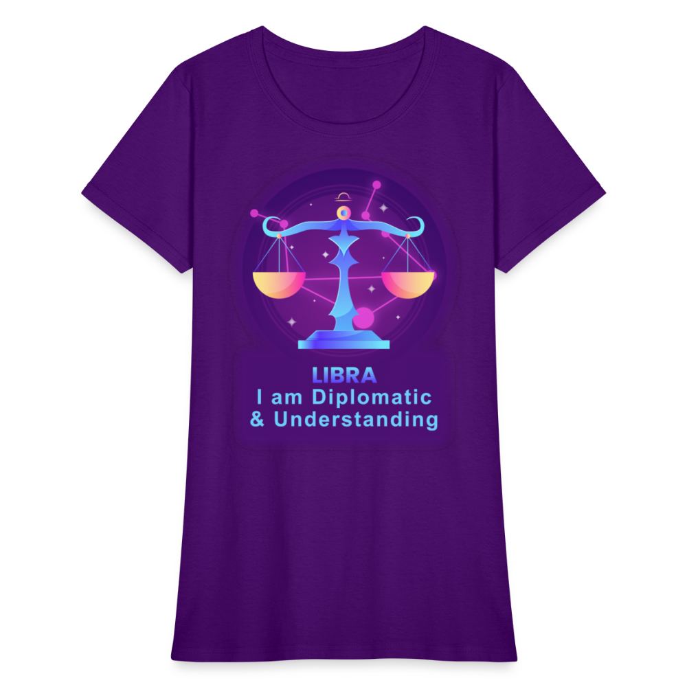 Women's Neon Libra T-Shirt - purple